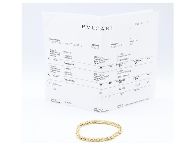 Bulgari Bracciale con charm Bvlgari in oro giallo 18K D'oro - vista 5