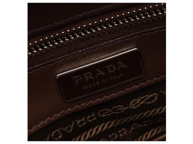 Sac business Prada VIT.DAINO Marron - vue 4