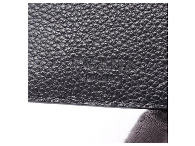 Prada Navy Leather Card Case Navy blue - view 4