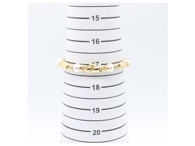 Bulgari Bvlgari Passodoppio Perlenarmband mit Anhänger Weiß Golden - Ansicht 7