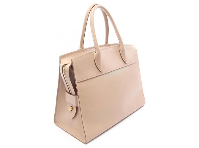 Prada Esplanade Saffiano 2-Way Handtasche Beige - Ansicht 2