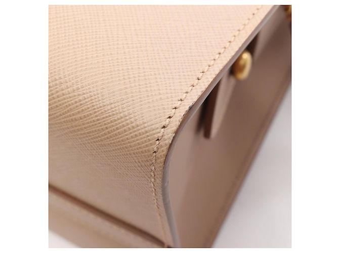 Prada Esplanade Saffiano 2-Way Handtasche Beige - Ansicht 6