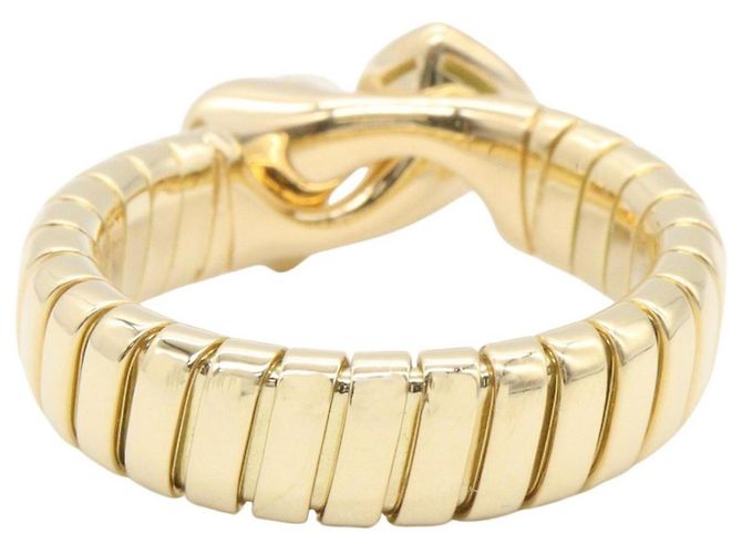 Bulgari Anello Bvlgari Tubogas Spiga in oro giallo 18K con citrino e peridoto D'oro Verde - vista 3