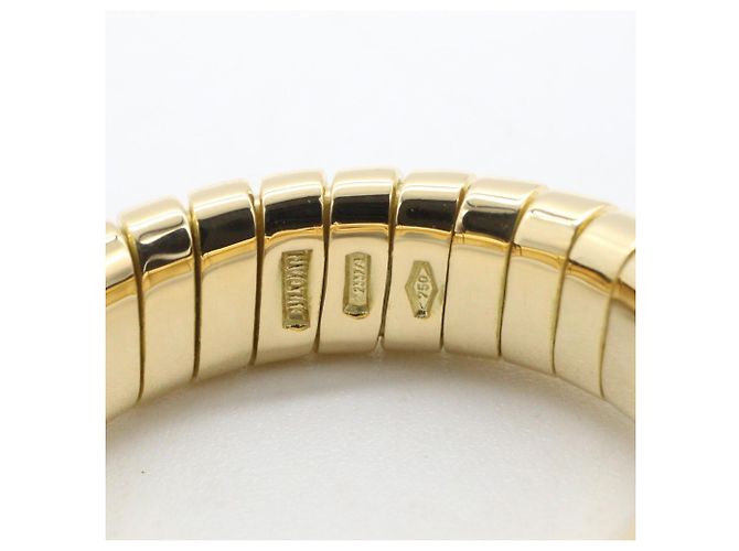 Bulgari Anello Bvlgari Tubogas Spiga in oro giallo 18K con citrino e peridoto D'oro Verde - vista 4
