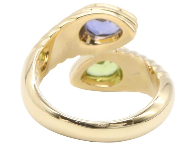 Bulgari Anello Bvlgari Doppio Baccherato Blu D'oro Verde - vista 3