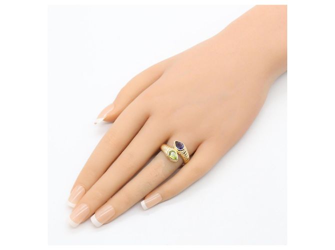 Bulgari Anello Bvlgari Doppio Baccherato Blu D'oro Verde - vista 9