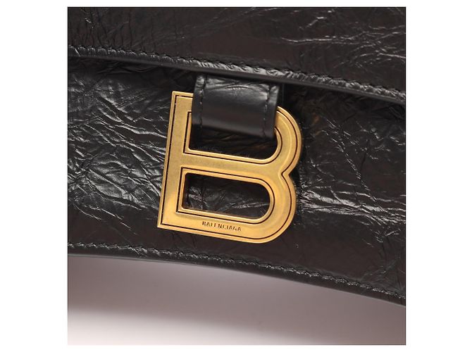 Borsa a tracolla Balenciaga Crush Small Nero - vista 8