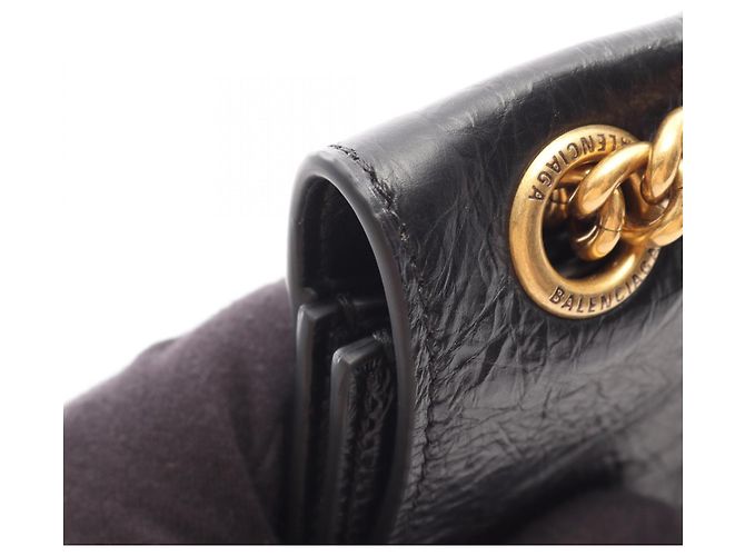 Borsa a tracolla Balenciaga Crush Small Nero - vista 9