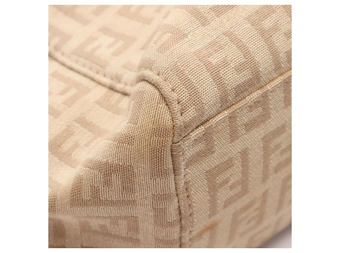 Borsa Tote Fendi Zucchino Beige - vista 5