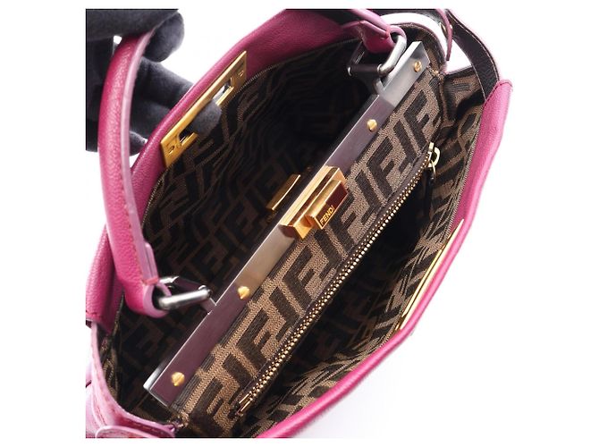 Borsa a mano 2-Way Fendi Peekaboo Regular Porpora - vista 3