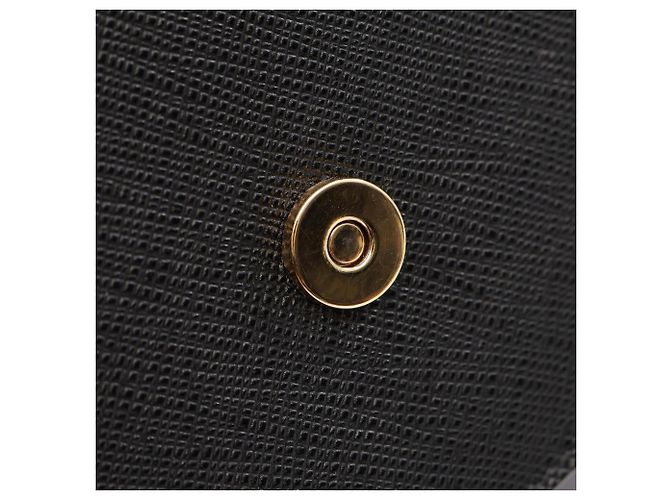 Borsa a tracolla Prada Saffiano con logo triangolare Nero - vista 9