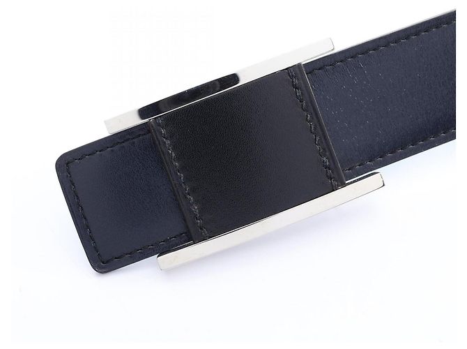 Hermès Hermes Wendelgürtel aus Box Calf Leder Schwarz Grün - Ansicht 2