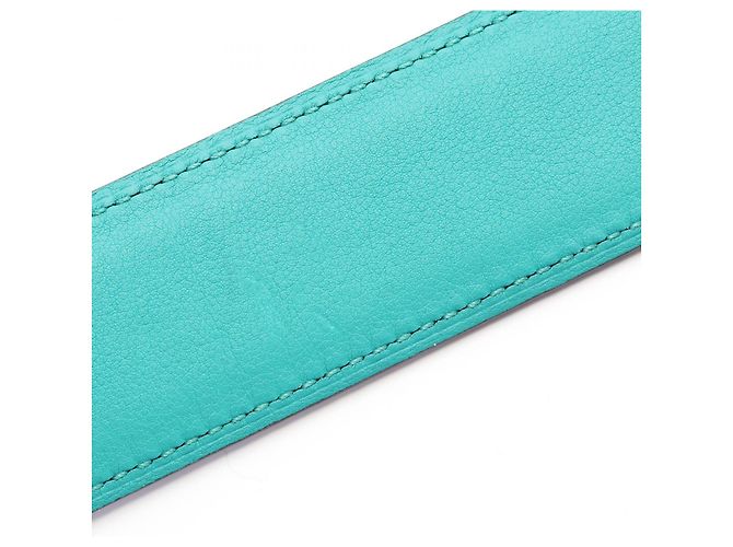 Hermès Hermes Wendelgürtel aus Box Calf Leder Schwarz Grün - Ansicht 7