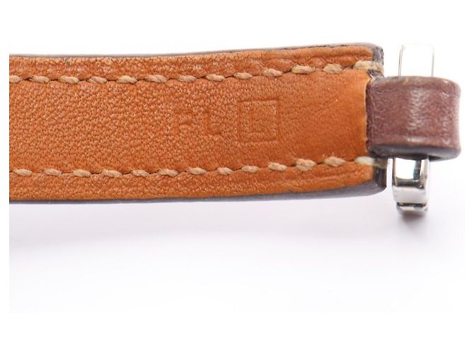 Hermès Pulsera Rivale Double Tour Hermes Castaño - vista 5