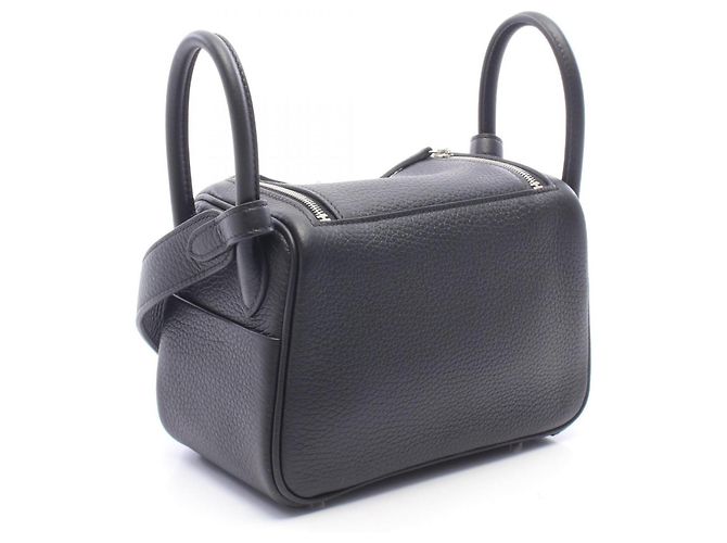 Bolsa de Ombro Hermès Lindy Mini Preto - vista 2