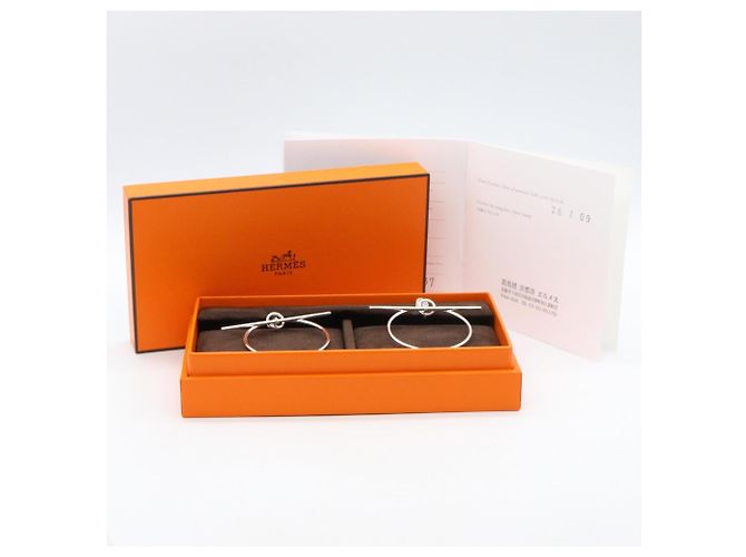 Hermès Hermes Loop Ohrringe in Silver 925 Silber - Ansicht 7