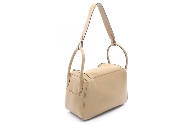 Hermès Borsa Hermes Lindy 26 Beige Malfa - vista 2