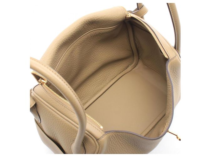 Hermès Borsa Hermes Lindy 26 Beige Malfa - vista 3