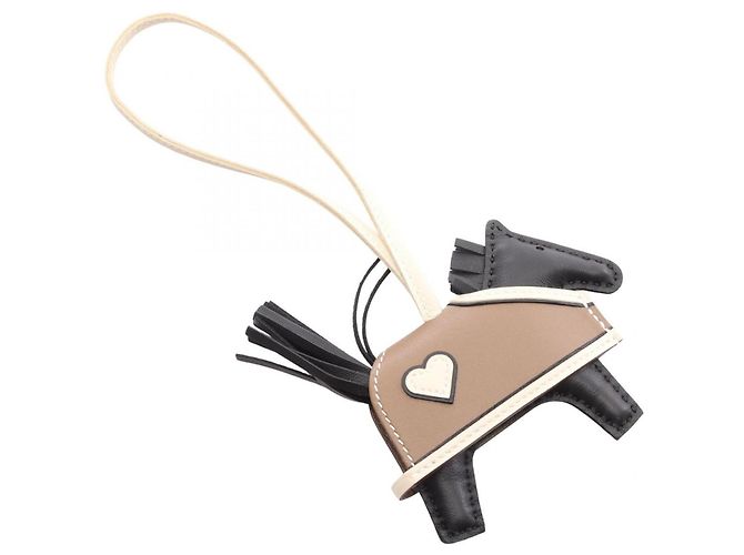 Hermès Hermes Rodeo PM Robeo Coeur Etoupe Cle Charm Marrone Nero Bianco - vista 2