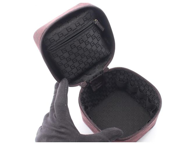 Bolsa Gucci GG Canvas em roxo - vista 3
