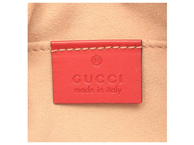 Borsa mini matelassé Gucci GG Marmont Rosso - vista 4