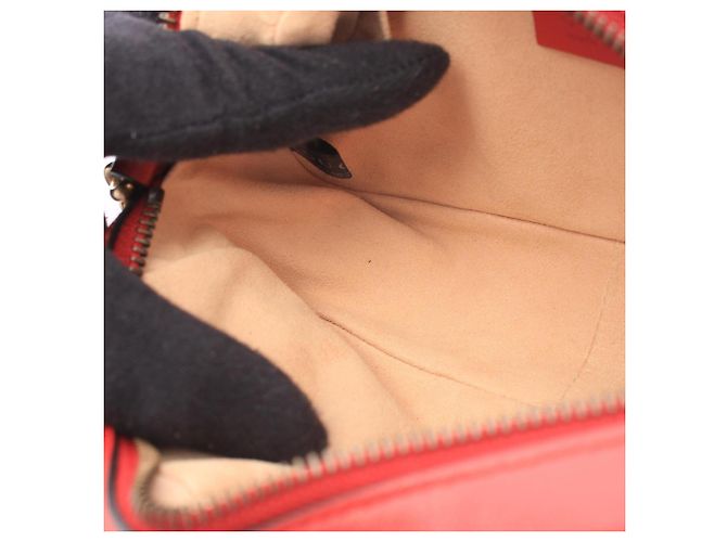 Borsa mini matelassé Gucci GG Marmont Rosso - vista 5
