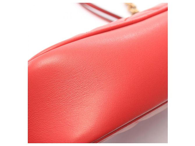 Borsa mini matelassé Gucci GG Marmont Rosso - vista 7