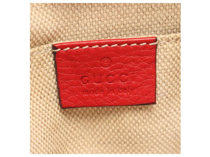 Borsa Gucci Soho Disco in pelle rossa Rosso - vista 4