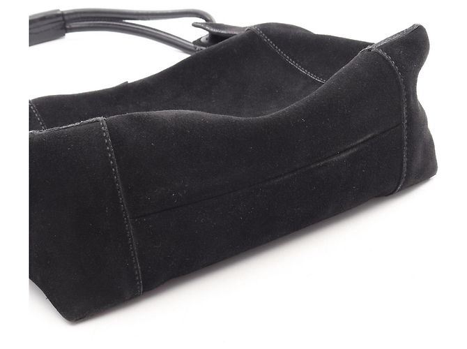 Borsa a mano Gucci in pelle scamosciata nera Nero - vista 8