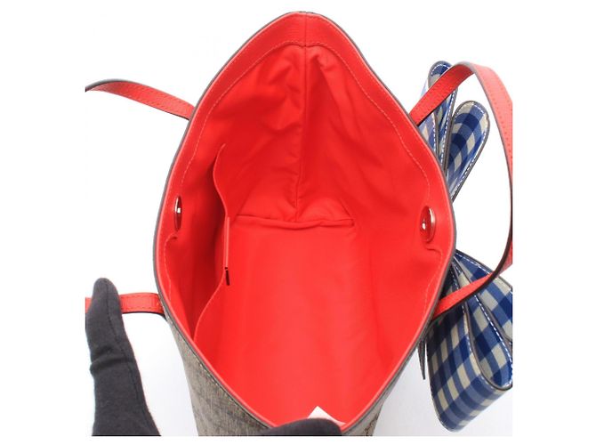 Borsa Tote Gucci per bambini GG Supreme con nastro Blu Multicolore Beige - vista 3
