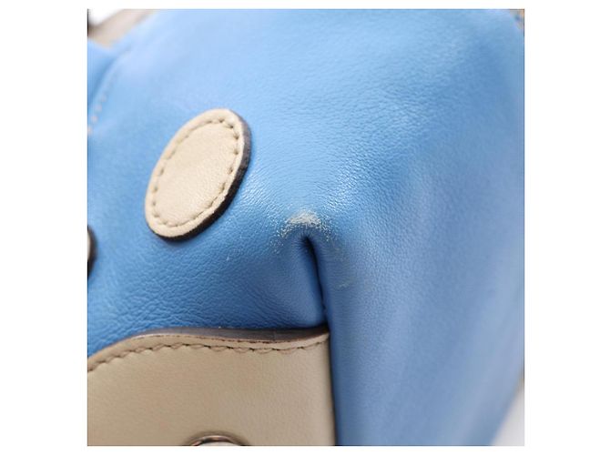 Borsa Gucci Children's Zoo GG Supreme Pig Blu Beige - vista 6
