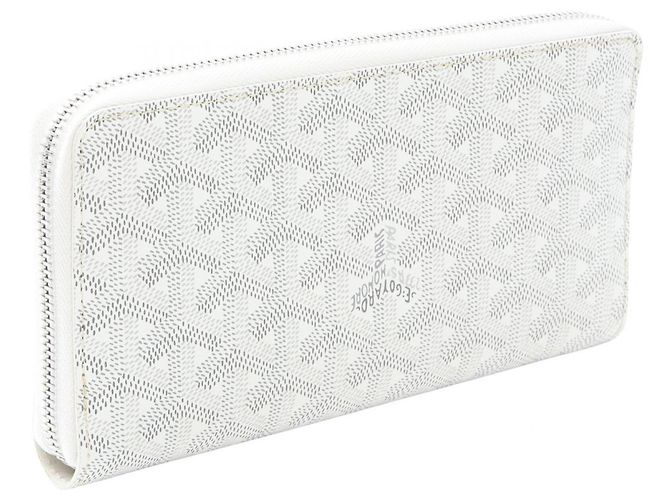 Cartera larga redondeada Goyard Matignon GM Castaño Blanco - vista 2