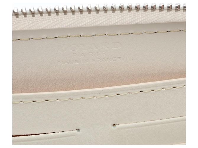 Cartera larga redondeada Goyard Matignon GM Castaño Blanco - vista 4