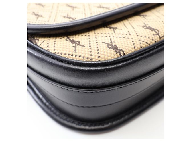 Autre Marque Borsa a tracolla media Monogram Yves Saint Laurent Beige Blu navy - vista 6