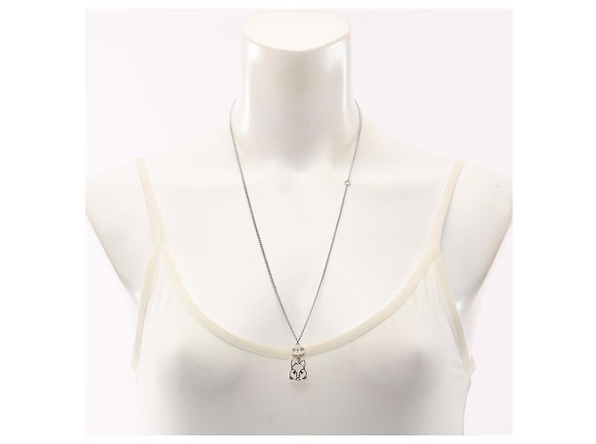 Collana Chanel B16K Coco Mark Cat Argento - vista 6