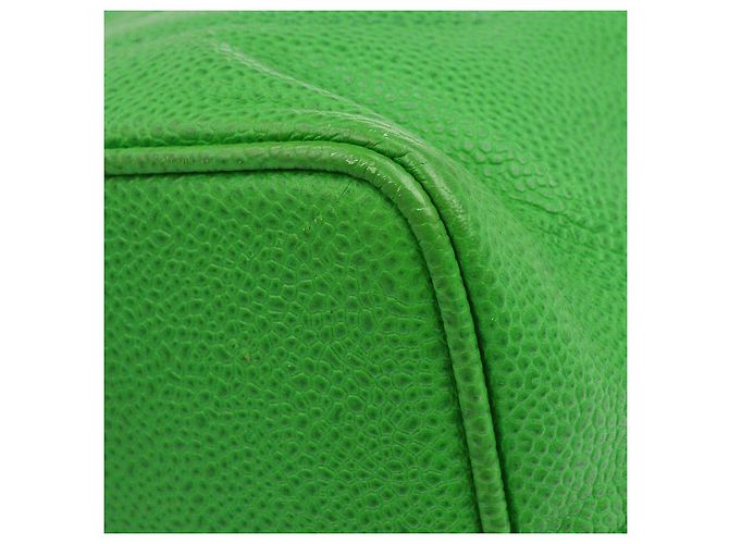 Chanel Vintage CC Bucket Caviar Small Verde - vista 4