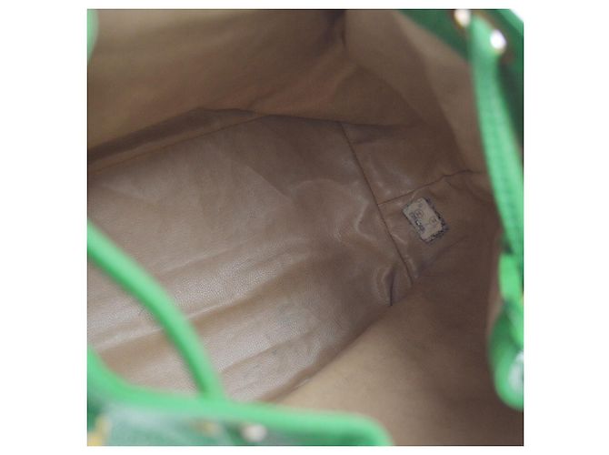 Chanel Vintage CC Bucket Caviar Small Verde - vista 7