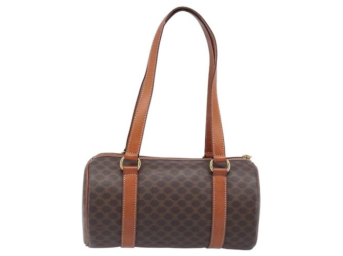Céline Celine Vintage Macadam Canvas and Leather Braun - Ansicht 2