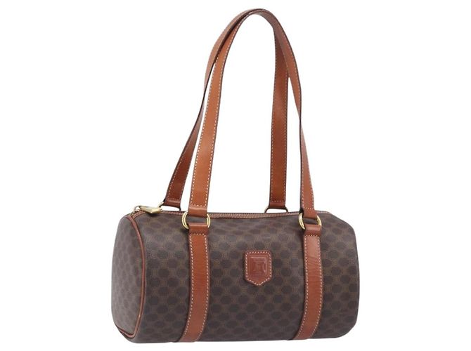 Céline Celine Vintage Macadam Canvas and Leather Braun - Ansicht 3