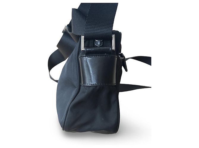 Borsa a tracolla Prada Tessuto in nylon nero - vista 8