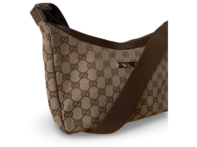 Borsa a tracolla Gucci GG Canvas Nera Nero - vista 3