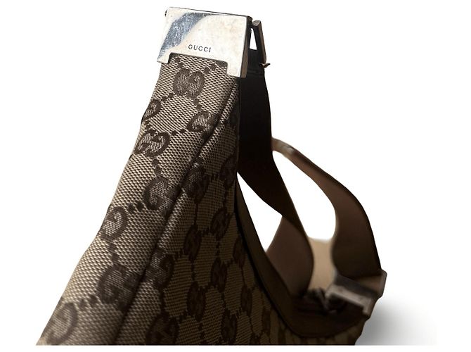 Borsa a tracolla Gucci GG Canvas Nera Nero - vista 4
