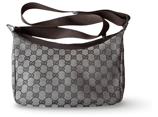 Borsa a tracolla Gucci GG Canvas Nera Nero - vista 7