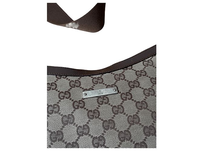 Borsa a tracolla Gucci GG Canvas Nera Nero - vista 8