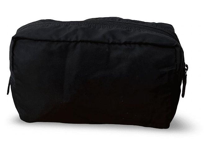 Pochette Prada in nylon nero - vista 3