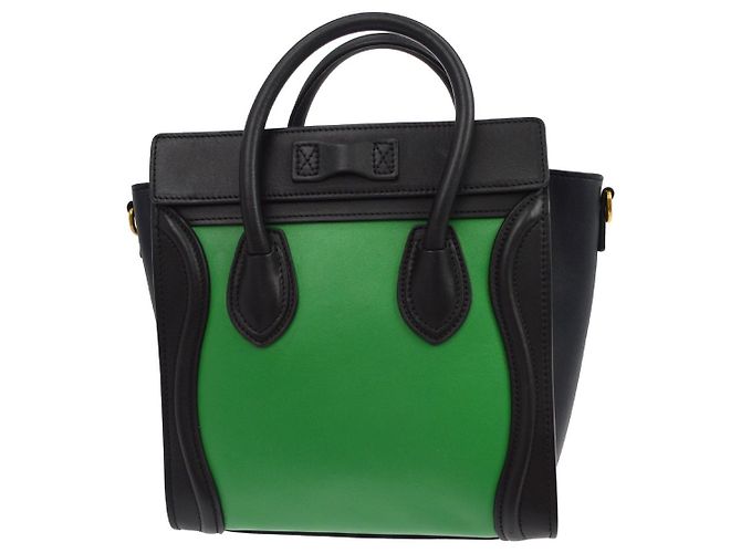 Céline Celine Luggage Leather Nano Verde - vista 2