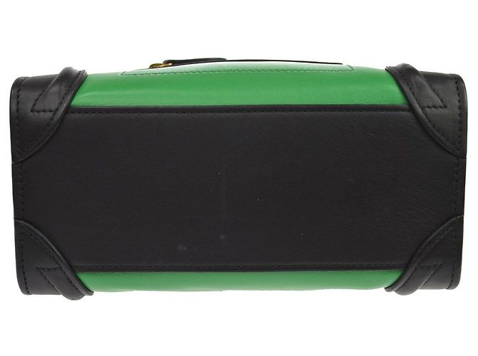 Céline Celine Luggage Leather Nano Verde - vista 3