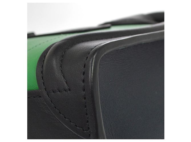 Céline Celine Luggage Leather Nano Verde - vista 4