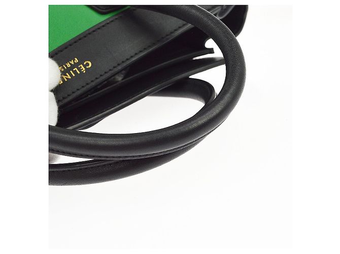 Céline Celine Luggage Leather Nano Verde - vista 5