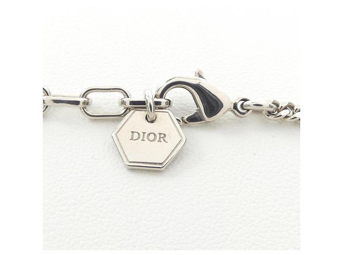 Collier Christian Dior N1284HOMMT Argenté - vue 5